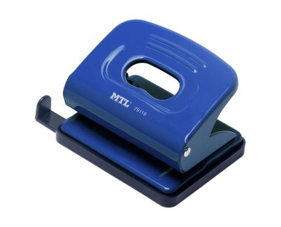 Dohe Taladro Perforador Metalico - Hasta 16 Hojas - Guia y Deposito - Color Azul