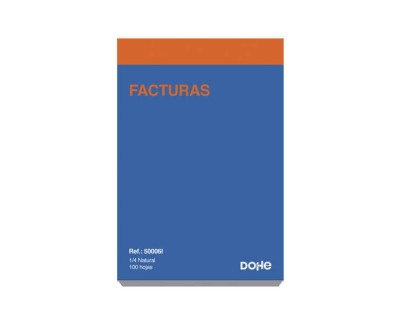Dohe Talonarios Preimpresos a Dos Tintas I.G.I.C. - 100 Hojas - Cuarto Natural - Sencillo