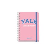 Dohe YALE Pink Lady Agenda Escolar Espiral Wire?o A5 - Semana Vista - Papel 80g/m2 - Cubierta de Carton Plastificado - Cierre con Goma Elastica - Color Rosa