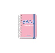 Dohe YALE Pink Lady Agenda Escolar Espiral Wire?o A6 - Dia Pagina - Papel 80g/m2 - Cubierta de Carton Plastificado - Cierre con Goma Elastica - Color Rosa