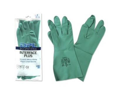 DPL Interface Plus Guantes Industriales Talla 9 - Espesor en Palma de 0,38mm - Color Verde