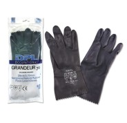 DPL Occupational Grandeur Guantes Industriales Talla 8-8 1/2 - Flocados - Espesor en Palma de 0,7mm - Industria Quimica, Pesada y de Mantenimiento etc.. - Color Negro