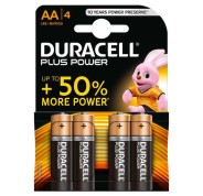 Duracell MN1500B4 Pilas Alcalinas AA LR6 1.5V Plus Power (4 unidades)