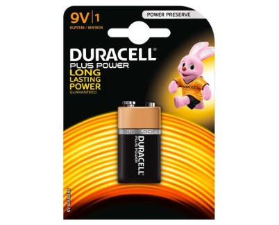 Duracell MN1604B1 Pila Alcalina 9V 6LP3146 Plus Power (1 unidad)