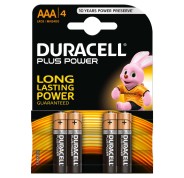 Duracell MN2400B4 Pilas Alcalinas AAA LR03 1.5V Plus Power (4 unidades)
