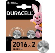 Duracell Pack de 2 Pilas Litio de Boton DL2016 3V - Tecnologia Baby Secure