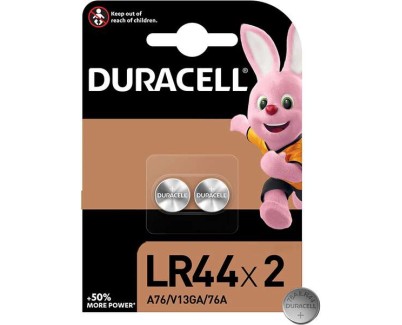 Duracell Pilas Alcalinas de Boton LR44 76A/A76/V13GA 1.5V - 2 Unidades