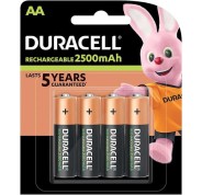 Duracell Pilas Recargables NiHM AA LR6 1.2V 2500mAh - Precargadas - (4 unidades)