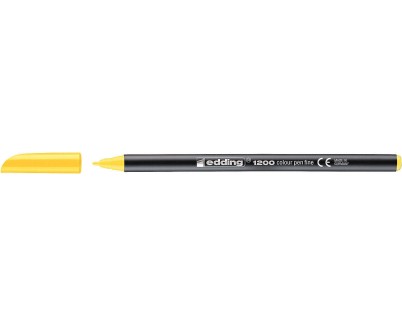 Edding 1200 Rotulador - Punta Redonda - Trazo 1mm - Tinta con Base de Agua - Color Amarillo