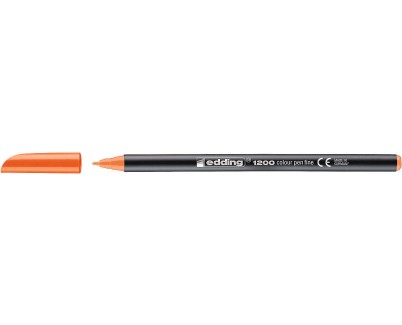 Edding 1200 Rotulador - Punta Redonda - Trazo 1mm - Tinta con Base de Agua - Color Naranja