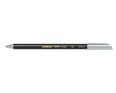 Edding 1200 Rotulador - Punta Redonda - Trazo 1mm - Tinta con Base de Agua - Color Plata