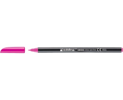 Edding 1200 Rotulador - Punta Redonda - Trazo 1mm - Tinta con Base de Agua - Color Rosa Neon
