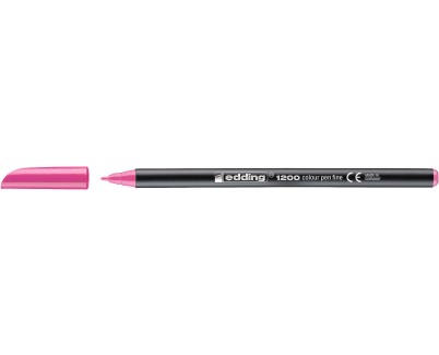 Edding 1200 Rotulador - Punta Redonda - Trazo 1mm - Tinta con Base de Agua - Color Rosa