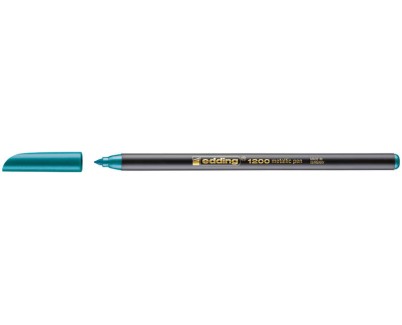 Edding 1200 Rotulador - Punta Redonda - Trazo 1mm - Tinta con Base de Agua - Color Verde Metalizado