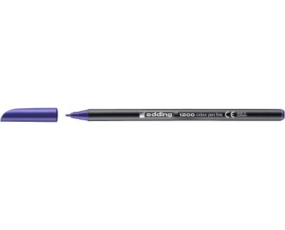 Edding 1200 Rotulador - Punta Redonda - Trazo 1mm - Tinta con Base de Agua - Color Violeta