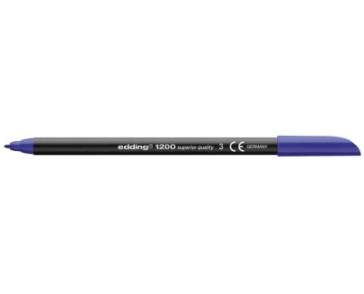 Edding 1200 Rotulador - Punta Redonda - Trazo entre 0.5 y 1 mm. - Tinta con Base de Agua - Color Azul
