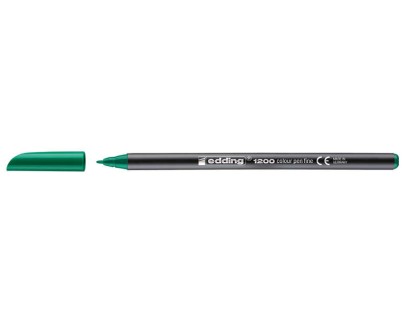 Edding 1200 Rotulador - Punta Redonda - Trazo entre 0.5  y 1 mm. - Tinta con Base de Agua - Color Verde