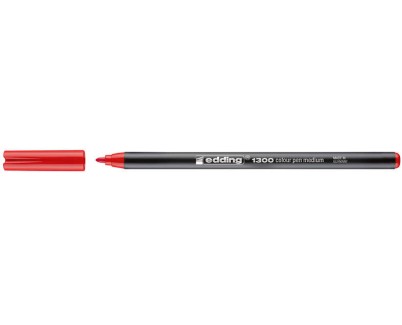 Edding 1300 Rotulador  - Punta Redonda - Trazo 2 mm. - Tinta con Base de Agua - Color Rojo