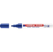 Edding 4095 Rotulador de Tiza Liquida - Punta Redonda - Trazo entre 2 y 3mm - Olor Neutro  - Color Azul