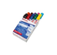 Edding 500 Pack de 10 Rotuladores Permanentes - Punta Biselada - Trazo entre 2 y 7mm - Recargable - Secado Instantaneo - Colores Surtidos
