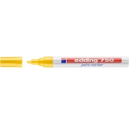 Edding 750 Rotulador Permanente - Punta Redonda - Trazo entre 2 y 4 mm. - Tinta Opaca - Secado Rapido - Color Amarillo