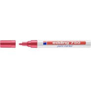 Edding 750 Rotulador Permanente - Punta Redonda - Trazo entre 2 y 4 mm. - Tinta Opaca - Secado Rapido - Color Rojo