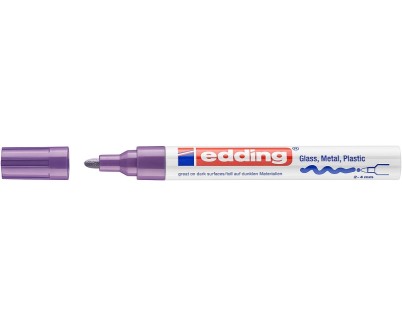 Edding 750 Rotulador Permanente - Punta Redonda - Trazo entre 2 y 4 mm. - Tinta Opaca - Secado Rapido - Color Violeta