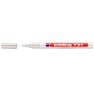 Edding 751 Rotulador Permanente - Punta Redonda - Trazo entre 1 y 2 mm. - Tinta Opaca - Secado Rapido - Color Blanco