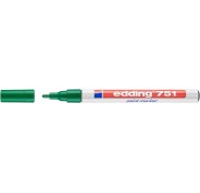 Edding 751 Rotulador Permanente - Punta Redonda - Trazo entre 1 y 2 mm. - Tinta Opaca - Secado Rapido - Color Verde