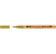Edding 780 Rotulador Permanente de Tinta Opaca - Punta Redonda - Trazo 0.8mm - Puntas de Recambio Disponibles - Secado Rapido - Color Oro