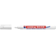 Edding 8046 Rotulador Permanente Industrial - Punta Redonda 1-3mm - Tinta Opaca - Resistente al Desgaste, Roce y Luz - Color Blanco