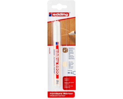 Edding 8900 Rotulador Permanente para Muebles - Punta Redonda 1.5-2mm - Resistente a la Luz - Secado Rapido - Color Arce Natural