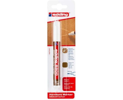 Edding 8900 Rotulador Permanente para Muebles - Punta Redonda 1.5-2mm - Resistente a la Luz - Secado Rapido - Color Nogal Claro