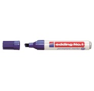 Edding Nº1 Rotulador Permanente - Punta Biselada - Trazo entre 1 y 5 mm. - Recargable - Secado Instantaneo - Color Azul