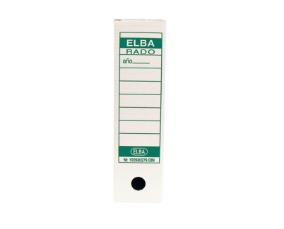 Elba Caja de Archivo Definitivo A4 - Resistente y Duradera - Tama&ntilde;o Estandar A4 - Dise&ntilde;o Elegante y Funcional - Color Blanco y Verde