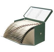 Elba Caja de Transferencia con Fuelle - Tamaño 25x38.5cm - Resistente y Duradera - Color Verde