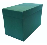 Elba Caja de Transferencia Tamaño Folio - Lomo de 20cm - Tapa Protectora y Solapa Abatible - Fabricada en Carton Reciclado Forrado con Geltex - Medidas 38.5x25.3x20.5cm - Color Verde