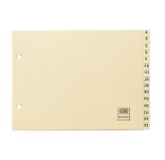 Elba Indice Alfabetico Formato 4º Apaisado 15 AZ - Cartulina de 180gr - Organizacion Alfabetica - Resistente y Duradero - Color Beige