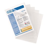 Elba Pack de 100 Dossieres Uñero Standard Folio PP 140 ?icras - Resistente y Duradero - Acabado Piel de Naranja Transparente