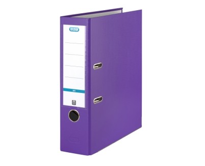 Elba Rado Top Archivador Palanca A4 - Lomo de 80mm - Ollao, Rado y Tarjetero con Etiqueta - Resistente y Duradero - Color Violeta