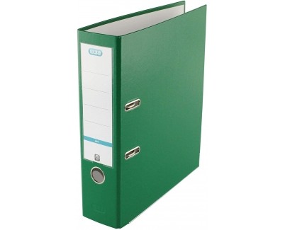Elba Rado Top Archivador Tamaño Folio - Con Palanca y Rado - Ancho de 80mm - Forrado Exterior de Plastico - Interior de Papel - Color Verde
