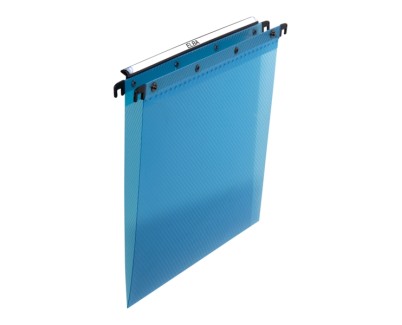 Elba Ultimate Carpetas Colgantes Cajon A4 - Resistente Polipropileno - Transparente para Facil Visibilidad - Color Azul