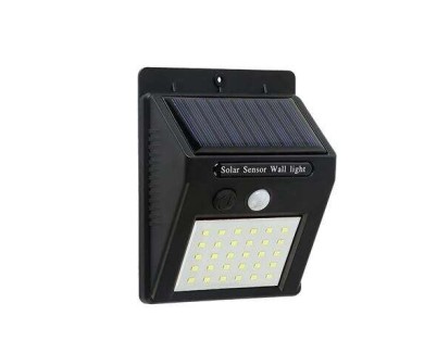 Elbat Aplique Led Solar - 30LM - Luz Fria 6500K - Sensor de Movimiento - Bateria 1200mAh