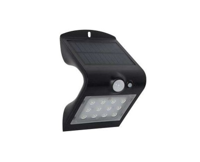 Elbat Aplique Led Solar Doble Iluminacion 1.5W - 220LM - Luz Fria 6000K - Luz Calidad 3000K - Sensor de Movimiento