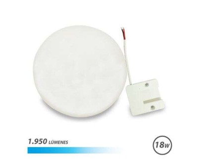 Elbat Aplique Redondo de Techo con Base Fija LED 18W 1950lm - 6500K Luz Fria - Diametro 15cm