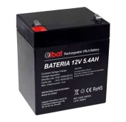Elbat Bateria de Plomo 12V 5.4Ah VRLA Agm - Dimensiones 90X70X101mm - Tecnologia de Seguridad VRLA - Color Negro