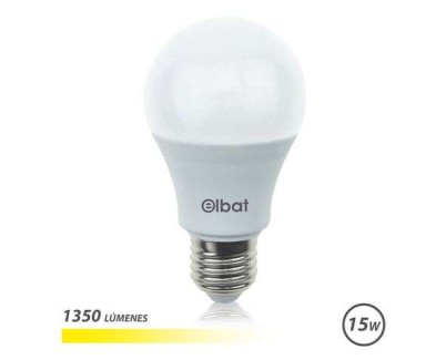 Elbat Bombilla LED A60 15W E27 1350lm - 3000K Luz Calida