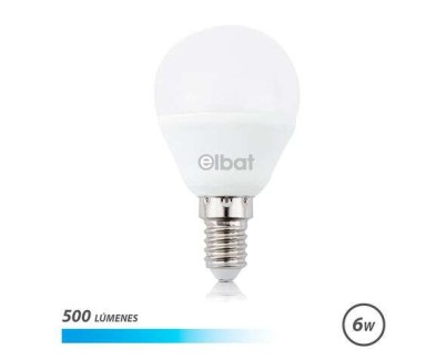 Elbat Bombilla LED G45 - 6W - 500Lm - E14 - Luz Blanca