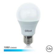 Elbat Bombilla LED - Potencia 12W - Lumenes 1080 - Tipo de Luz 6500K Luz Fria - Casquillo E27 - Angulo 220º - Dimensiones 60X120mm - 30.000 Horas de Vida - 15.000 Encendidos - Color Blanco