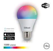 Elbat Bombilla LED Smart Wi-Fi A65 E27 15W 1500lm RGB - Temperatura 2700K a los 6000K - Control de Voz - Control Remoto - 3 Modos de Color: Frio, Natural y Calido